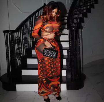 Fiery Skirt Set