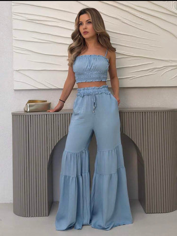 Tara Two Piece Flare Pants Set
