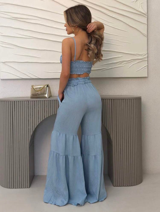 Tara Two Piece Flare Pants Set