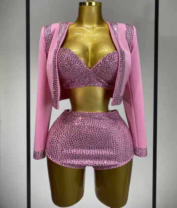Pink Étoile Crystal 3-Piece Set — Pre-Order