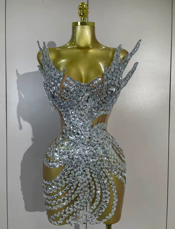 The Elysian Crystal Mini Dress