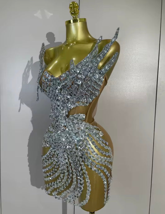 The Elysian Crystal Mini Dress