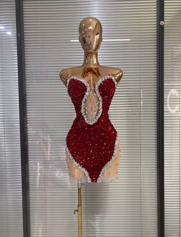 Rubella Crystal Mini Dress