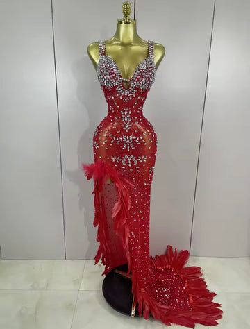 The Valeriana Ruby Crystal Gown